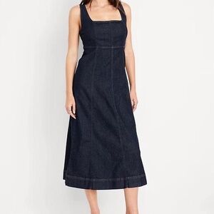 Sleeveless Denim midi dress